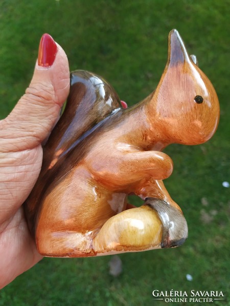 Kerámia mókus eladó! Kerámia szobor eladó! 12 cm