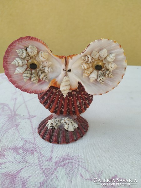 Shell owl for sale! Shell sculpture for sale! 10 Cm