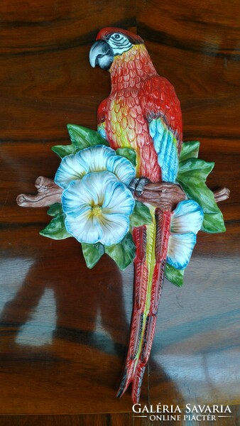 Glazed ceramic parrot ii.