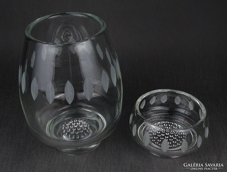 1O834 flawless cut glass vase flower vase and bowl