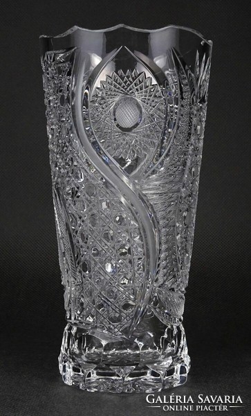 1O664 flawless polished glass crystal vase 18.5 Cm