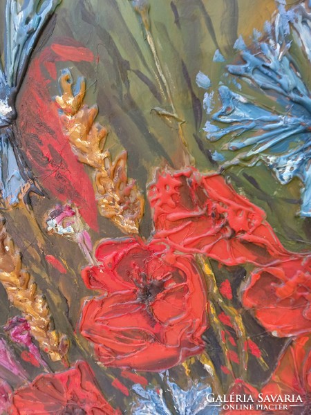 Turkish tivadar: field flowers 3d oil painting