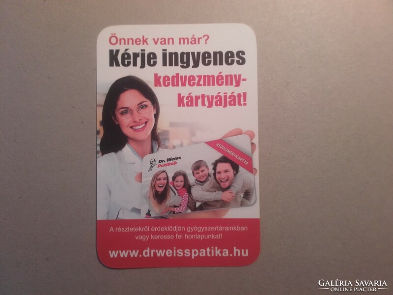 Hungary, card calendar - dr. Weiss pharmacies 2015