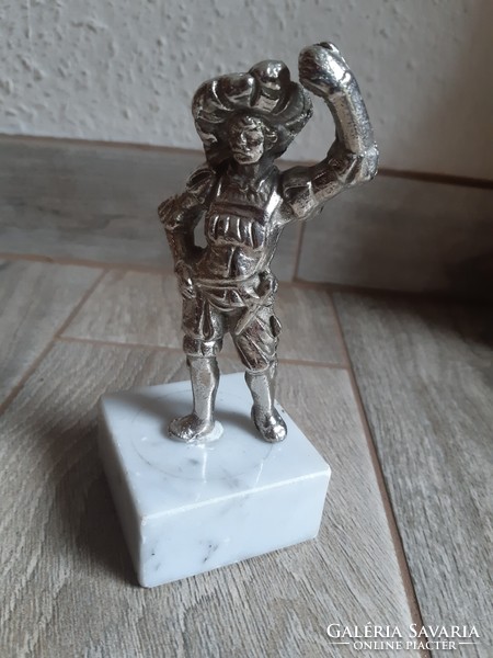 Interesting old metal sculpture: amusing medieval figure (14.5 cm)