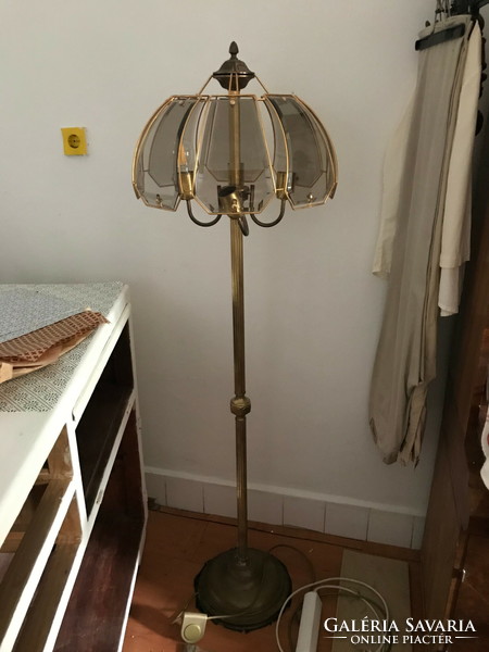Copper floor lamp, unique, art deco