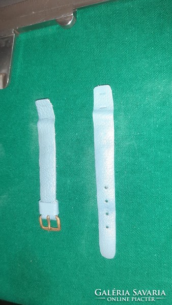 Women's watch leather strap pale blue