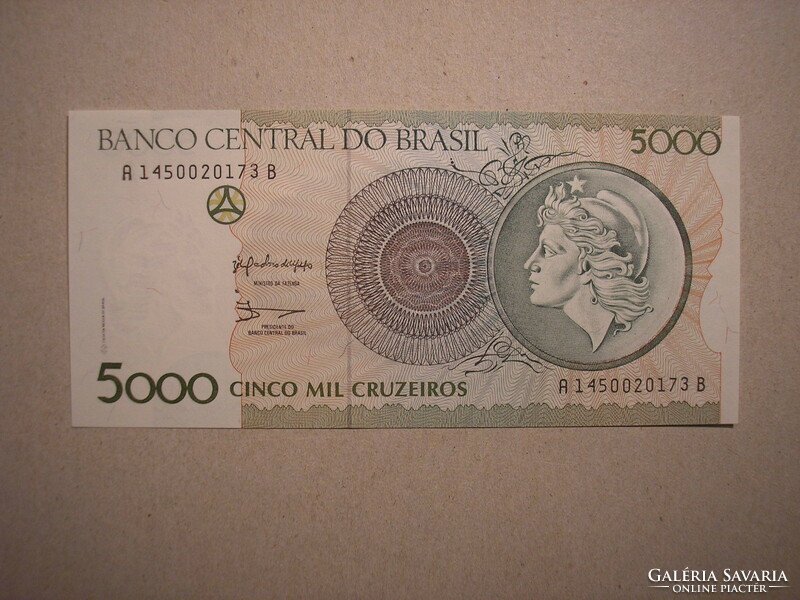 Brazília-5000 Cruzeiros 1990 UNC
