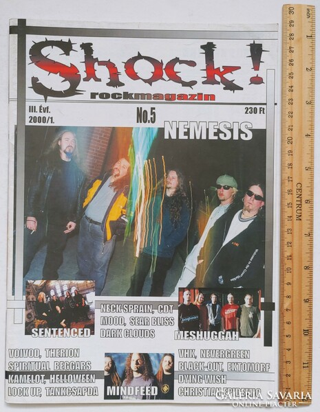 Shock magazine 00/1 nemesis sentenced mindfeed therion ectomorph voivod tank trap neck sprain vhk