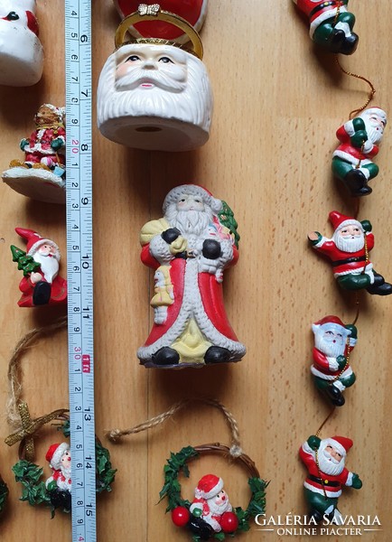 Christmas decoration porcelain Santa Claus snowman kaspó angel candle