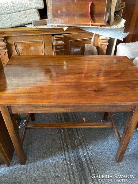 Old solid noble walnut chest of drawers dining table desk renovated