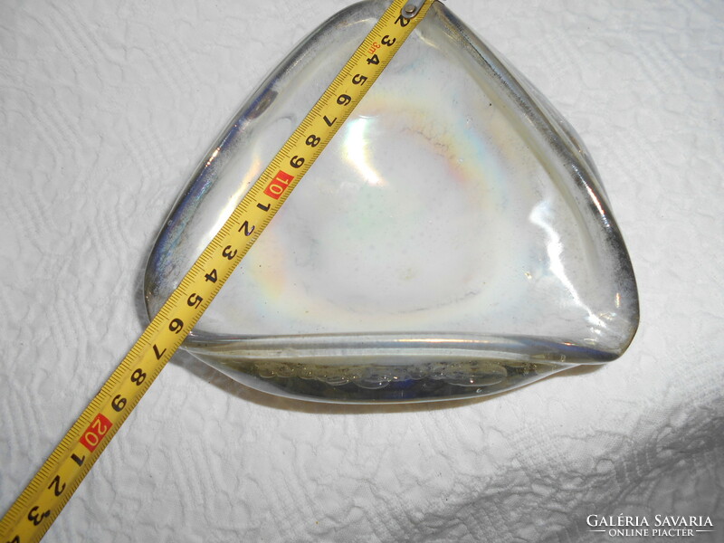 Heinrich Löffelhardt/Schott Zwiesel  különleges buborékos vastag falú nehéz üveg