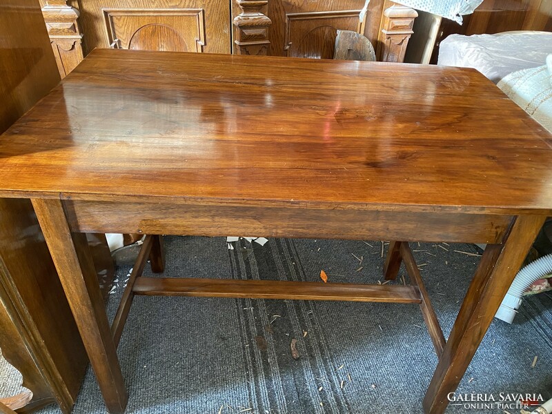 Old solid noble walnut chest of drawers dining table desk renovated