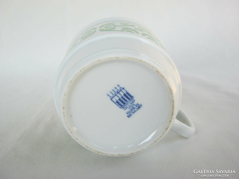 Zsolnay porcelain mug with green pattern