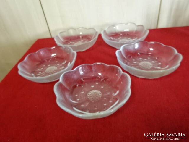 Five compote glass bowls, diameter 15 cm. Jokai.