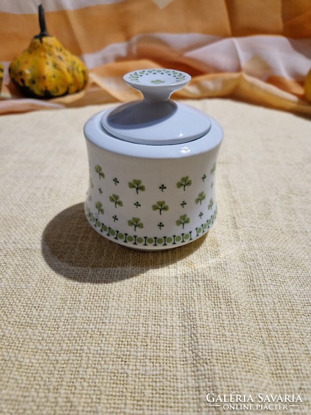 Alföldi porcelain sugar bowl with parsley clover pattern