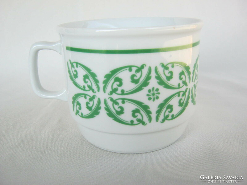 Zsolnay porcelain mug with green pattern