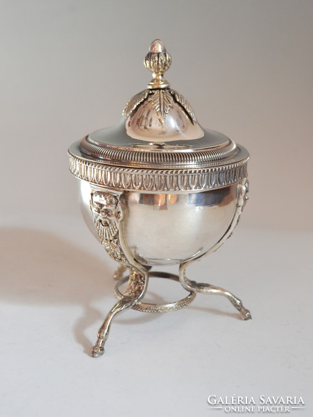 Silver empire style sugar bowl