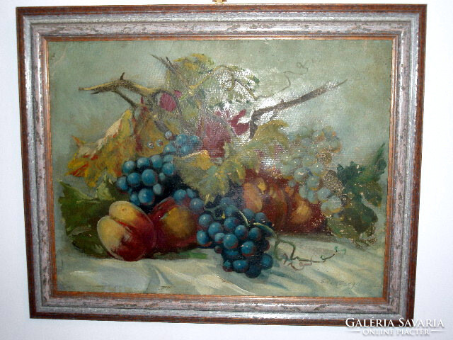 Antique fruit still life in a new frame - art&decoration