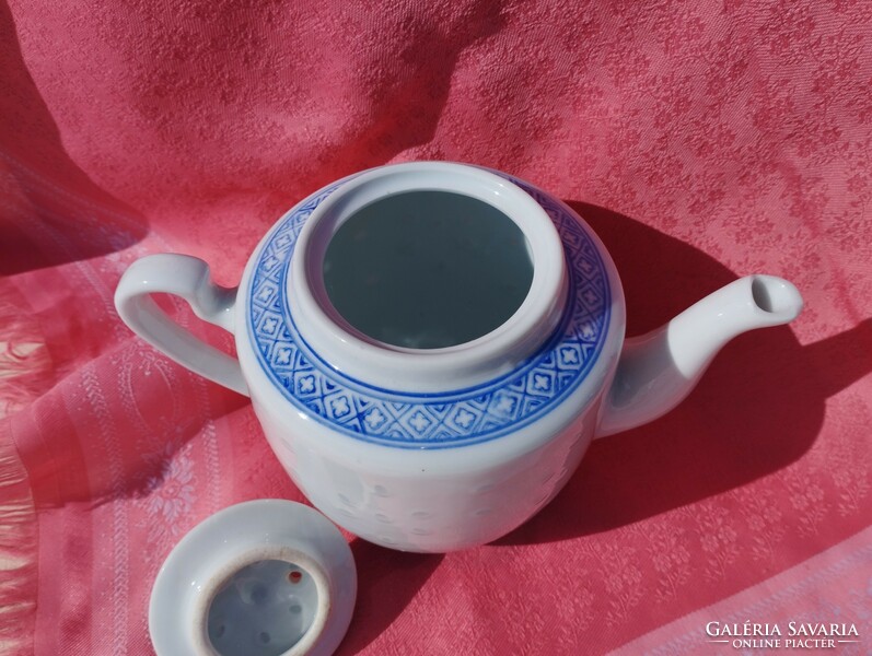 Rizsszemes, kínai porcelán kávé kiöntő