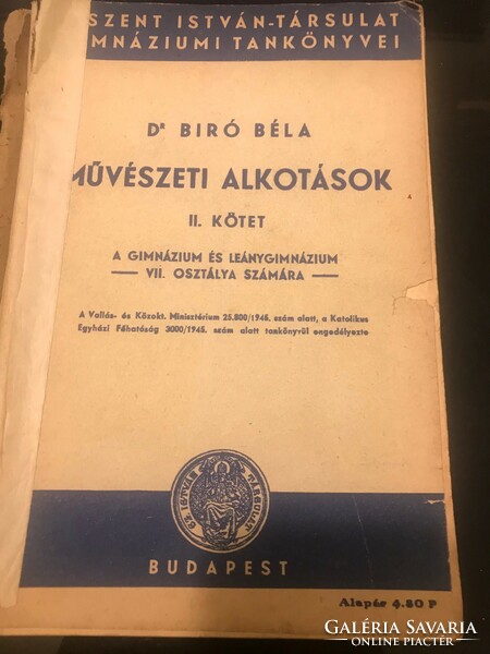 Dr. Béla Bíró: works of art: for his high school and girls' high school vii. Class. 1945..