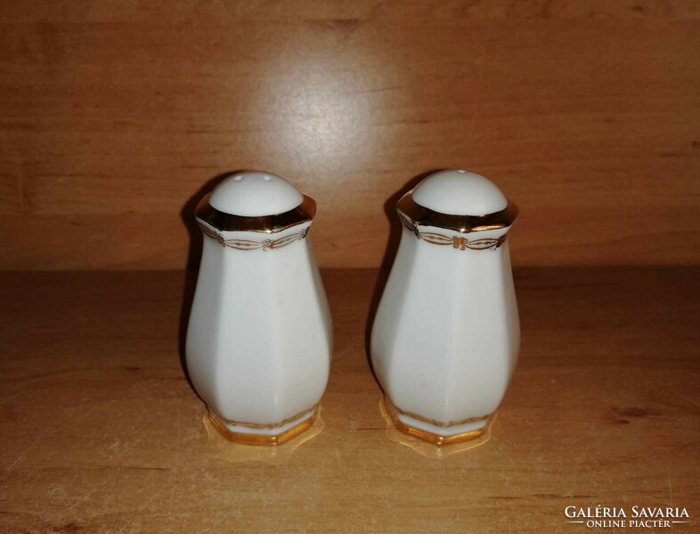PICK SZEGED aranyozott porcelán sószóró, borsszóró párban - 8 cm magas (0-4)