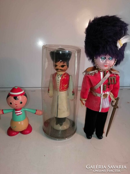 3 retro children's toys, figures