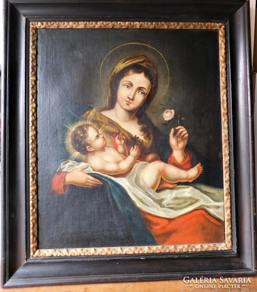N19.Ismeretlen festő: Madonna a kis Jézussal.