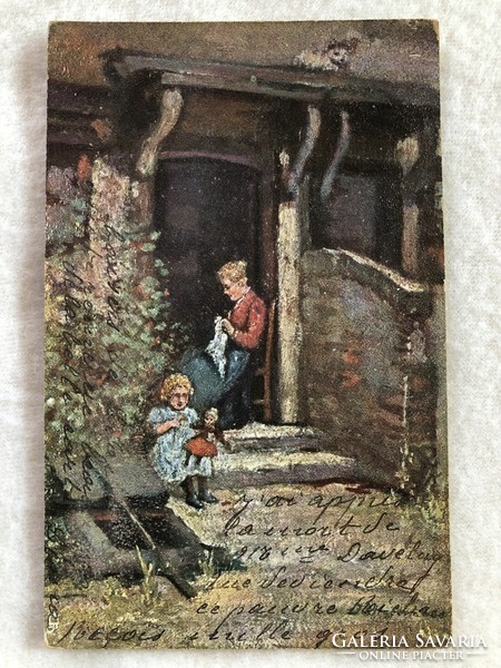 Antik, régi képeslap                       -7.