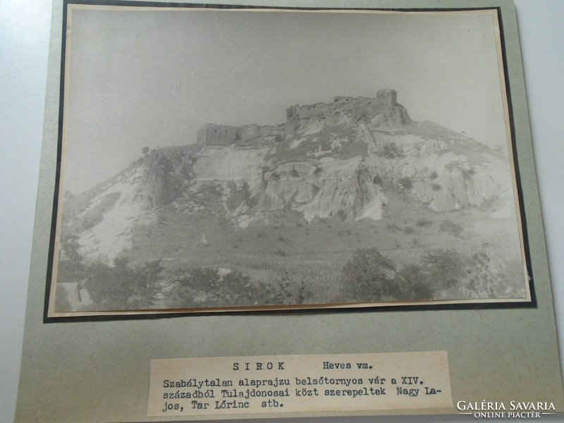 D198440 sirok - sirok castle - fierce etc. - Old large-sized photo from the 1940s-50s mounted on cardboard