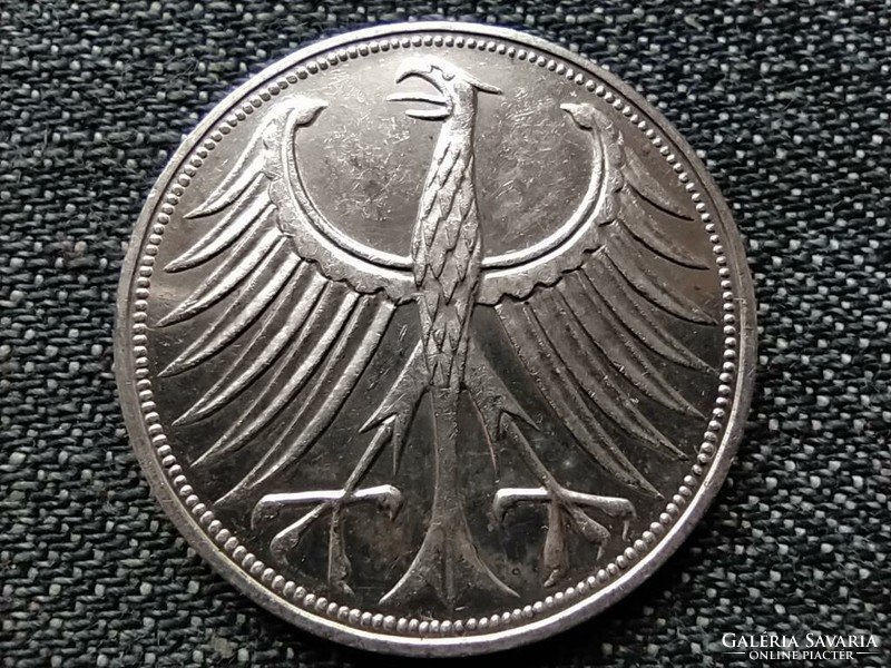 Németország NSZK (1949-1990) .625 ezüst 5 Márka 1972 F (id23020)