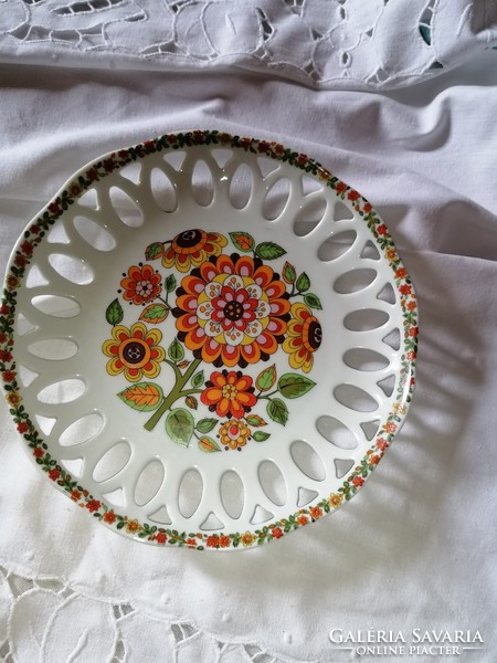 Openwork, floral pattern, retro serving bowl, from the seventies.