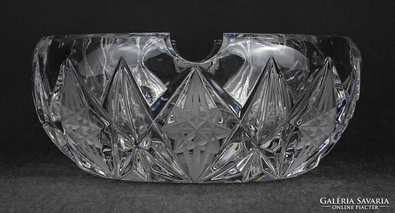 1O772 polished crystal ashtray 15 cm 1.265 Kg