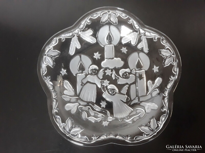 Beautiful angelic glass bowl, offering