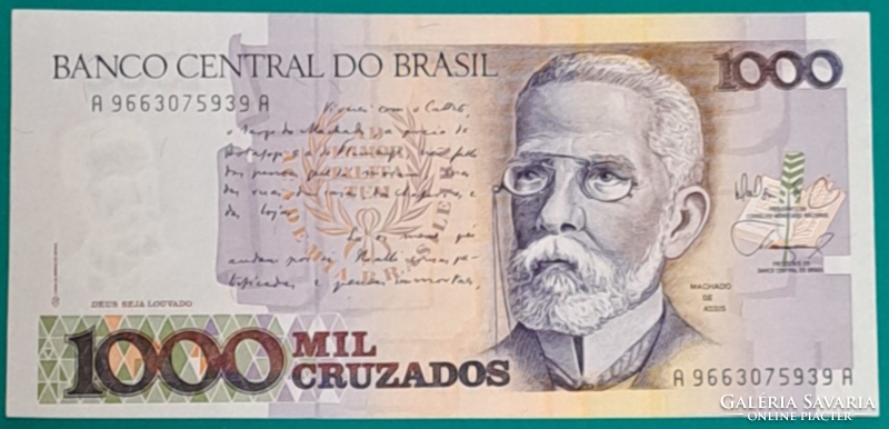 1988. Brazil 1000 cruzeiro unc (28)