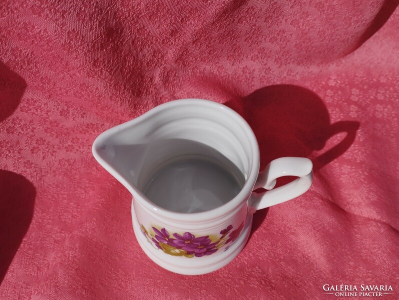 Beautiful violet patterned porcelain cream spout