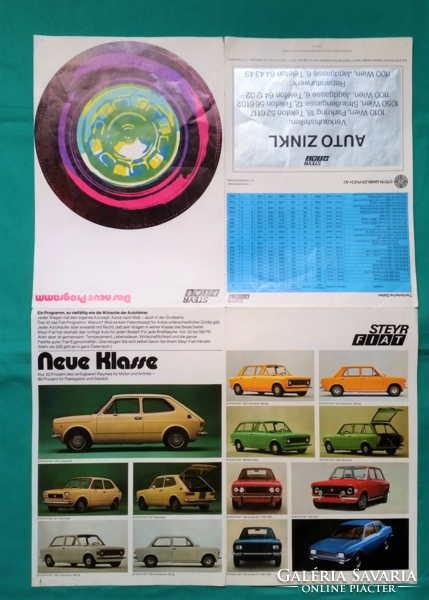 Régi Fiat modellek, autós plakát, poszter ,reklám