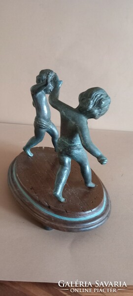 Secession empire cupid pair angel bronze antique negotiable.