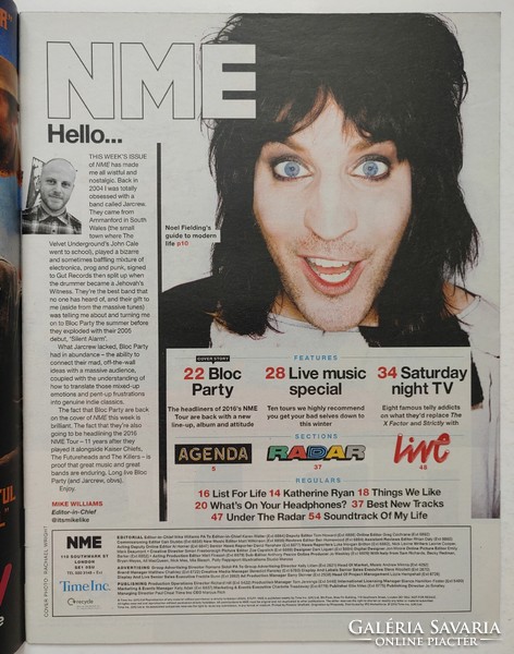 NME magazin 15/11/6 Bloc Party Travis Barker Ryder-Jones Kill Your Friends Ronaldo Green Day Liss C