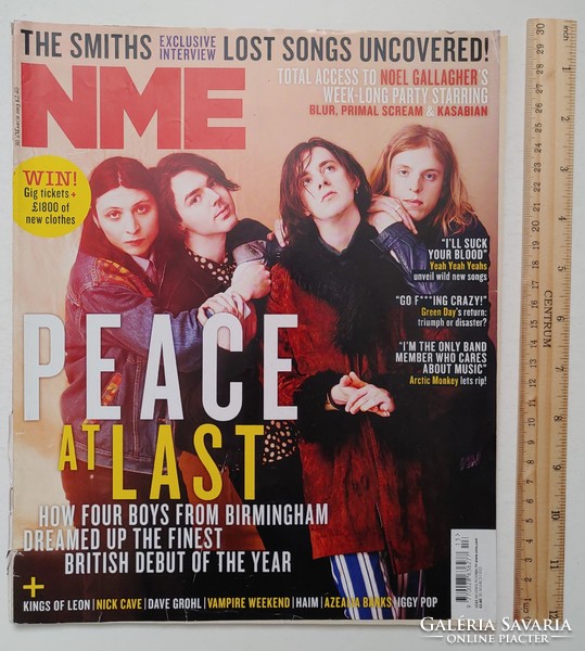 Nme magazine 3/13/30 peace the smiths bill ryder-jones green day bunnymen