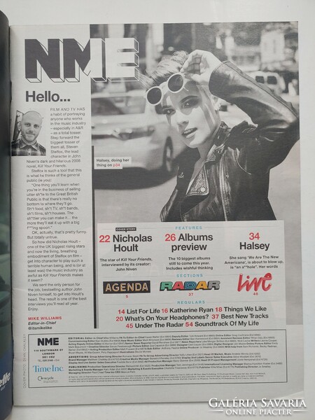 NME magazin 15/10/30 Nicholas Hoult Winehouse Halsey Grimes Bieber Halo 5 Lil Wayne Kurt Cobain Laps