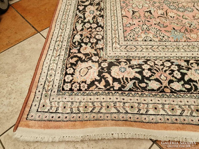 Real cashmere silk 305x425 cm hand knotted Persian rug bfz479