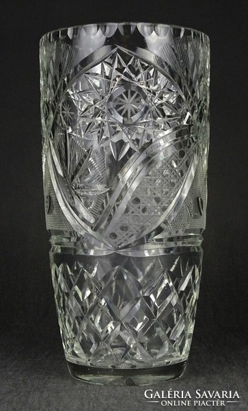1O796 Nagyméretű kristály váza 20cm 1kg