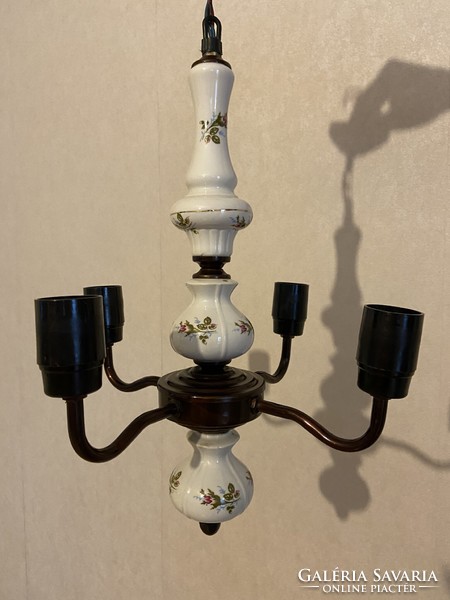 Négy ágú porcelán mennyezeti lámpa