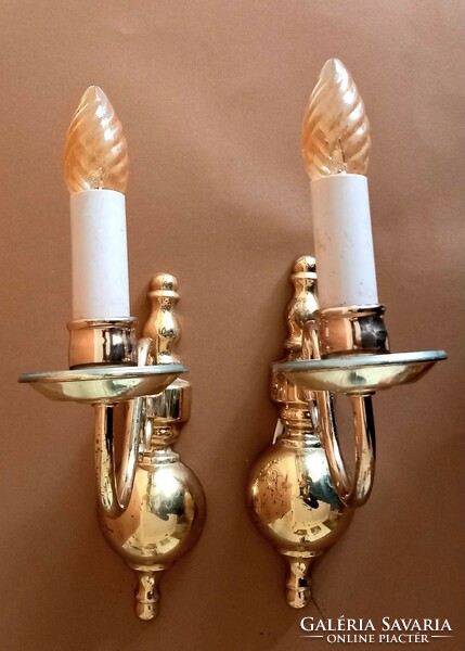 Gold-colored wall lamp in pairs, negotiable design art deco