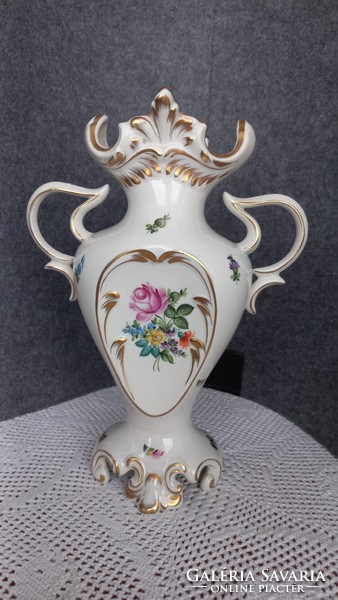 Beautiful retro Herend porcelain vase, flawless, marked, original, height: 26 cm.