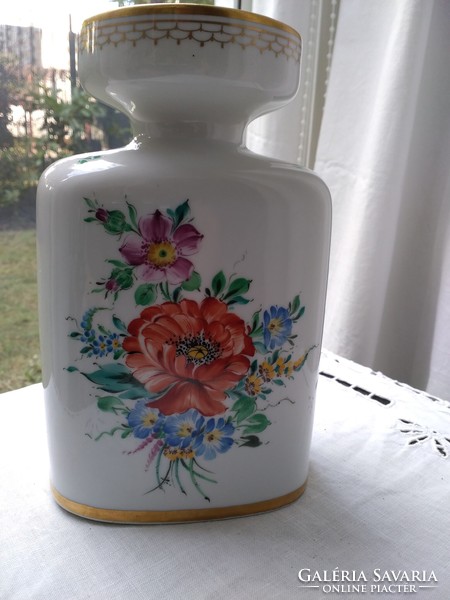 Kézi festett porcelán váza a 70-es évekből