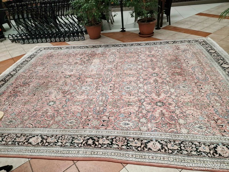 Real cashmere silk 305x425 cm hand knotted Persian rug bfz479