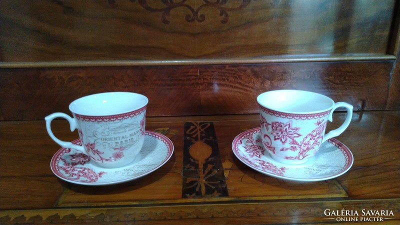 Pair of Italian teacups (pink)