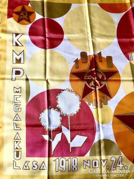 Commemoration of the 50th anniversary of the founding of the rare silk scarf kmp on Nov 24, 1918