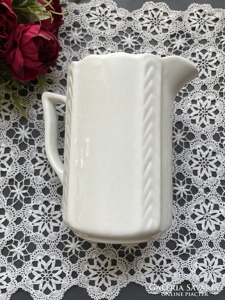 Rare size white granite jug - 1/2 l